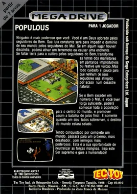 Populous (Europe) box cover back